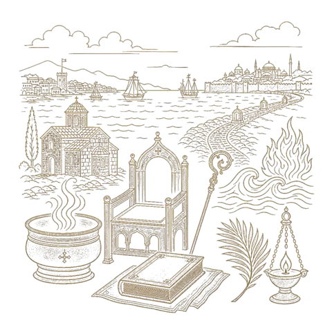 Orthros artwork for the life of St Phocas of Sinope
