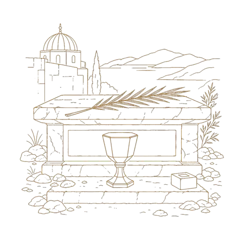 Orthros artwork for the life of St Polychronius