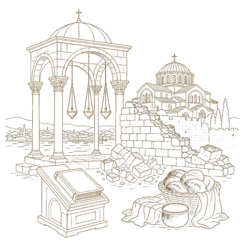 Orthros artwork for the life of St Proclus of Constantinople