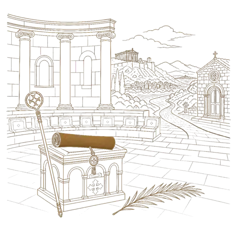 Orthros artwork for the life of Quadratus of the Seventy