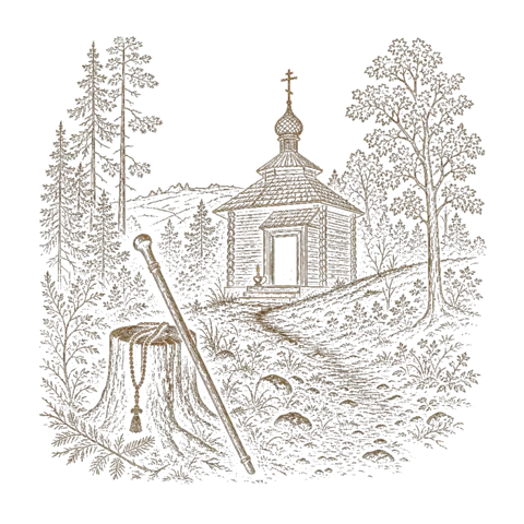 Orthros artwork for the life of St Savva of Zvenigorod