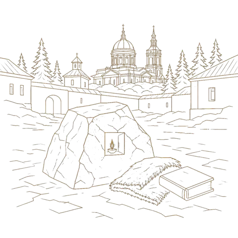 Orthros artwork for the life of St Seraphim of Vyritsa
