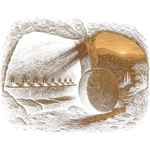 Orthros artwork for the life of Seven Youths of Ephesus