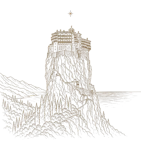 Orthros artwork for the life of St Simon the Outpourer of Myrrh