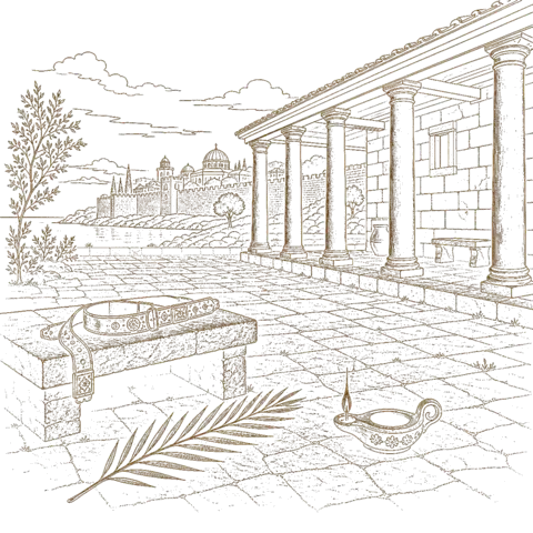Orthros artwork for the life of St Solochon