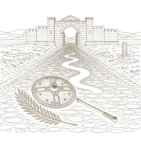 Orthros artwork for the life of St Theodore Stratelates
