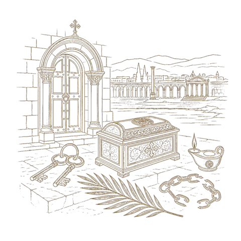 Orthros artwork for the life of St Theodoretus
