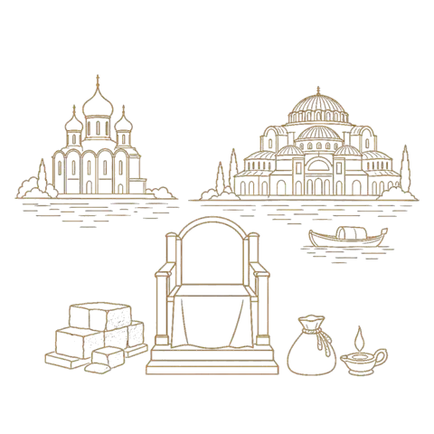 Orthros artwork for the life of St Theognostus of Kiev