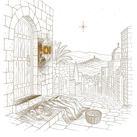 Orthros artwork for the life of St Vitalis the Monk