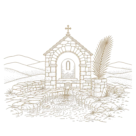Orthros artwork for the life of St Winefride of Treffynnon