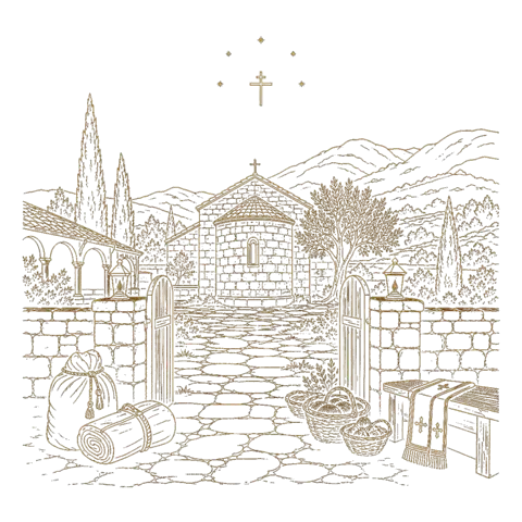 Orthros artwork for the life of St Xenia of Rome