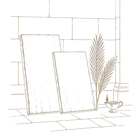 Orthros artwork for the life of Hypatius and Andrew