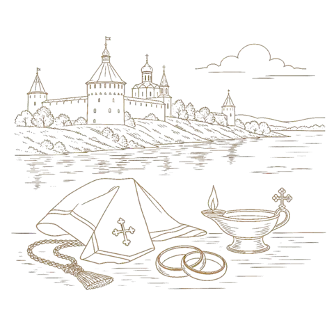 Orthros artwork for the life of Peter and Fevronia of Murom